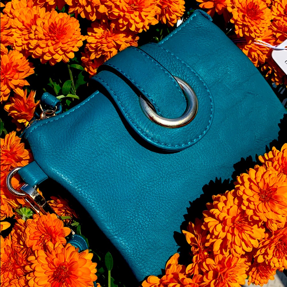 Turquoise handbag
